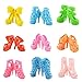 ZITA ELEMENT Lot 15 Items = 5 Sets Casual Wear Clothes Dress and 10 Shoes for 11.5 Inch Girl Doll - Fashion Handmade Party Outfits Accessories for 11.5 Inch Doll Xmas Gift