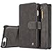 Harrms Leather wallet phone case iPhone 6/iPhone 6S/iPhone 6 Plus/iPhone 6S Plus/iPhone 7/iPhone 7 Plus,12 Card Slot Series [Zipper Cash Storage] Premium Flip Wallet Case Cover