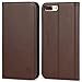 iPhone 7 Plus Case, SHIELDON Genuine Leather iPhone 8 Plus Wallet Folio Magnetic Case with Kickstand and Credit Card Slots Shockproof Case Compatible with iPhone 8 Plus/iPhone 7 Plus - Coffee Brown