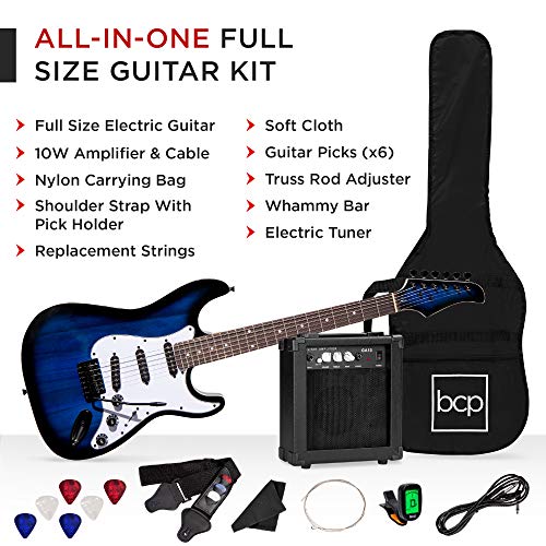 Best Choice Products 39in Full Size Beginner Electric Guitar Starter