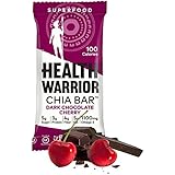 HEALTH WARRIOR Chia Bars, Dark Chocolate Cherry, Gluten Free, 25g bars, 15 Count