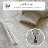 trekki The Big Softy Blanket Hoodie Dark Grey Oversized Sherpa Fleece view 4