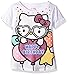 Hello Kitty Girls' Little Girls' Happy Birthday T-Shirt, White, 6