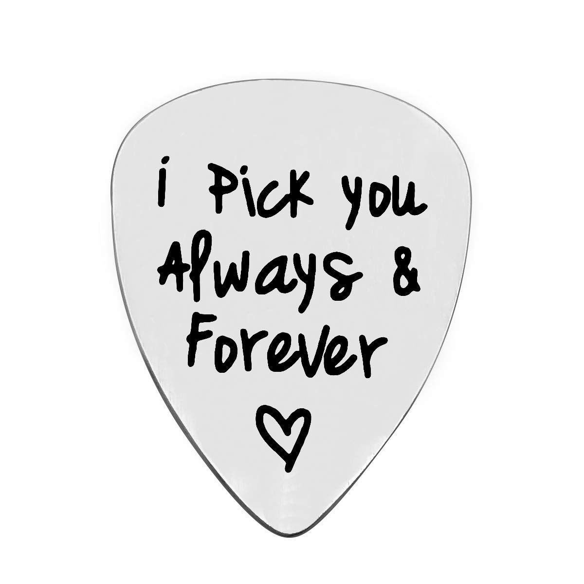 Huwujiu Guitar Pick Gifts for Boyfriend Husband Fiance I Pick You Always Forever Guitar Pick for Him Wedding Anniversary Christmas Birthday Gifts Valentines Day Gifts for Him
