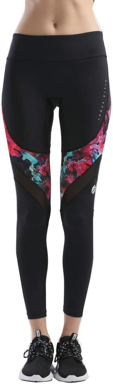 SILIK Womens Sports Running Leggings Ladies Compresssion Full Length Workout Tights