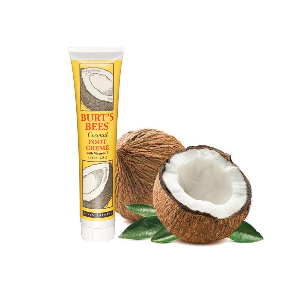 Burt's Bees Coconut Foot Cream - 4.34 Ounce Tube (Pack of 3) : Beauty