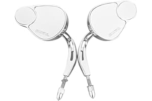 LANGPU Harley Split Vision Mirrors/Rearview Mirrors Fits for Harley Davidson Touring Road King Street Electra Glide Ultra Classic FLHTCU Fat Boy Sport Glide XG750 XG500 Sportster（Chrome ）