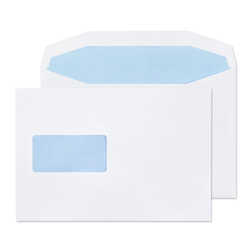 Blake Purely Everyday C5+ 162 x 235 mm 90 gsm Gummed Mailer Window Envelopes (4408) White - Pack of 500