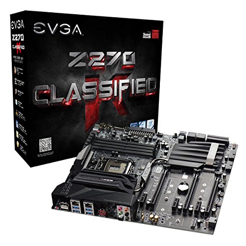 EVGA Z270 Classified K, LGA 1151, Intel Z270, HDMI, SATA 6Gb/s, USB 3.1, Intel Motherboard 134-KS-E279-KR