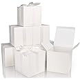 COTOPHER Small Gift Boxes 25 Pack 5x5x5 inches White Gift Boxes with Lids for Gifts, Crafting, Wedding Party Favor, Cupcake B