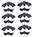 KEFAN Rubber Bats Halloween Hanging Bats Flying Bats Halloween Decoration Realistic Spooky Bats 12 Pack, 2 Sizes