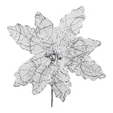 FUNARTY 1 Pieces Glitter Poinsettia Christmas Tree