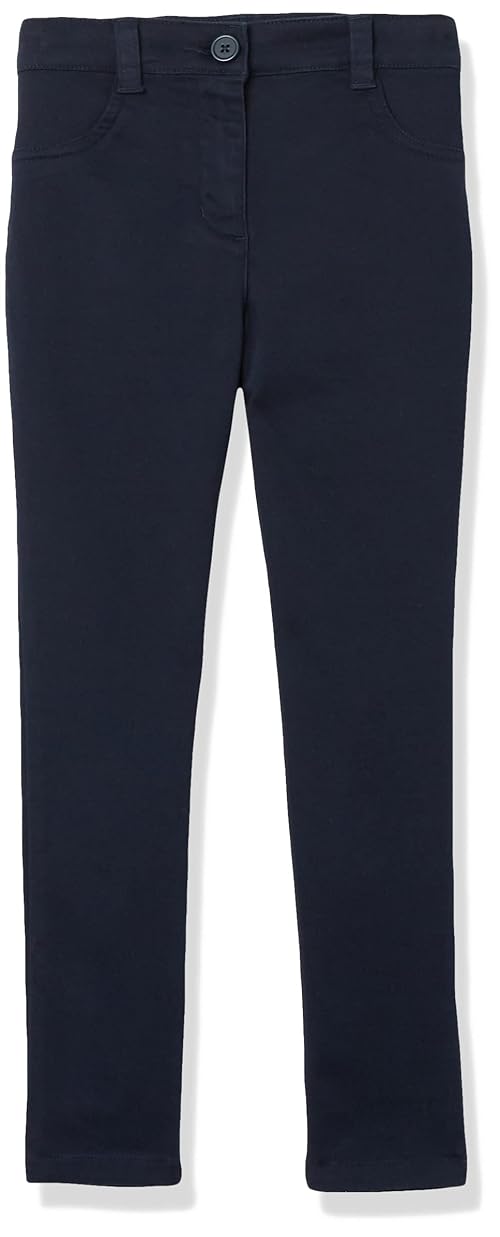 Nautica Plus Girls School Uniform Stretch Twill Skinny Leg Pant, Navy, 16.5