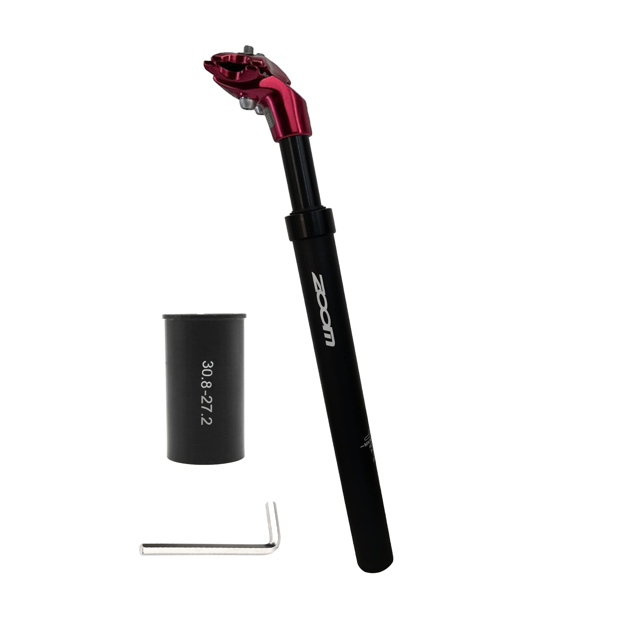 Jane Eyre Spring Suspension Seat Post - Aluminium, 27.2, 30.8 or 31.6 mm Diameter, for Mountain Bike, City Bike, Adjustable