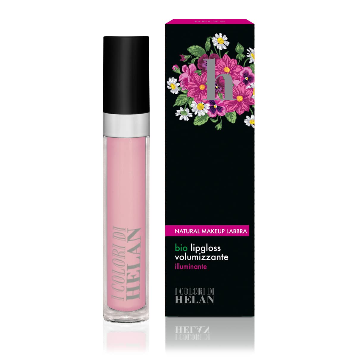 Helan I Colori - Volumising Bio Lip Gloss for Your Makeup, Nourishing, Moisturising & Long Lasting with Shiny Finish - Tinted Lipgloss with Plant Oils & Waxes - Made in Italy, Wild Strawberry, 4 ml