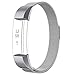 Henoda for Fitbit Alta HR Bands Metal Small Large, Replacement Milanese Strap with Magnet Lock for Fitbit Alta HR / Fitbit Alta Silver