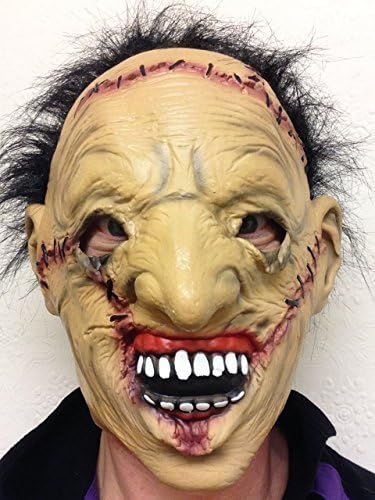 Amazon その他 レザーフェイス スキン フェイス ハロウィン ホラー マスク ラテックス ゾンビ スカル コスプレ 仮装 通販