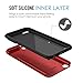MoKo Case Fit iPod Touch 2019 Released iPod Touch 7 / iPod Touch 6 / iPod Touch 5, 2 in 1 Shock Absorbing TPU Bumper Ultra Slim Protective Case with Hard Back Cover - Red