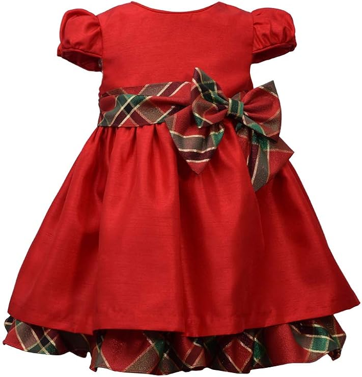 Bonnie Jean Baby Girl's Holiday Christmas Dress Red with