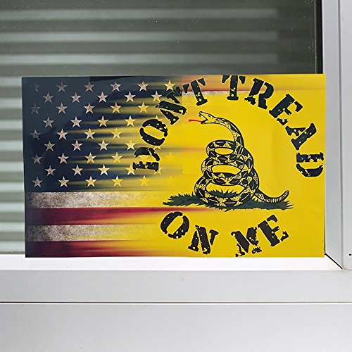BleuMoo 1Pc Dont Tread On Me Gadsden USA American Flag Car Decal Sticker - Thumbnail 2