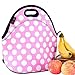 icolor Pink Polka Dots Insulated Lunch Tote Bag Cooler Box Neoprene lunchbox bag Handbag Case YLB-001