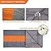 LATTCURE Sleeping Bag, Comfort Portable Lightweight Envelope Sleeping Bag with Compression Sack for Camping,Hiking,Backpacking,Traveling and Other Outdoor Activities -Single,Orange+Grey,(75