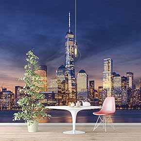 Wall Murals for Bedroom Brooklyn Bridgeand Newyork City Large Removable Wallpaper Peel and Stick Wall Stickers - 66x96 inches