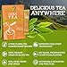 Cusa Tea & Coffee | Premium Instant Mango Green Tea With Real Fruit & Spices | Organic Leaves Drink Mix Packets | Hot or Iced Tea (30 Single Servings)