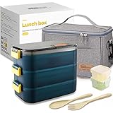 HOMESPON Bento Box Adult Lunch Box with Bag