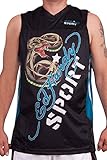 Ed Hardy Mens Dragon Shooter Sport Tank Top - Black - X-Large