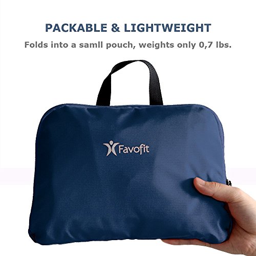 Favofit 35L Packable Lightweight Daypack - Backpack for Camping Hiking Cycling Travel and Daily Usage (Dark Denim)