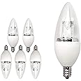 TCP LDCT40W50K6 LED Decorative B11 Chandelier Light Bulbs, Candelabra Based (E12), Dimmable, 6 Count (Pack of 1), Daylight