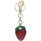 CHUQIU Fruit Bag Charm Purse Charms Keychain Strawberry Cherry Accessories Keychain For Women Birthday Valentine Day Gifts