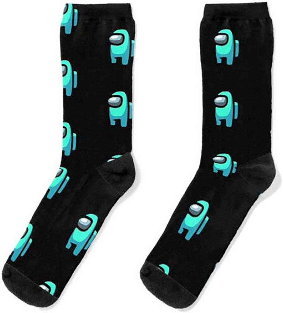 Among Us HD Cyan Crewmate Socks Unisex socks for men and