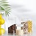 Zens Glass Storage Container with Lids, 37oz Clear Food Storage Jars Canisters with Airtight for Kitchen Pantry Cereal Coffee Beans, Cookies.1100ML