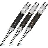 ALLY Tools Super Strong 3 PC SET of 6 Inch Heavy Duty Automatic Center Punch, Perfect Automatic Center Punch for Metal, Wood, Plastic, Glass, and Marble &ndash; Features Spring Loaded Center Punch Design