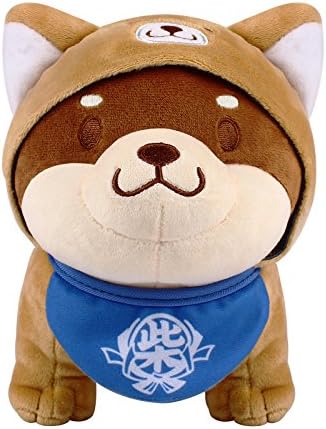 unlockgift Cute Stuffed Shiba Inu Toy Plush Puppy Toy with Hat (Brown)