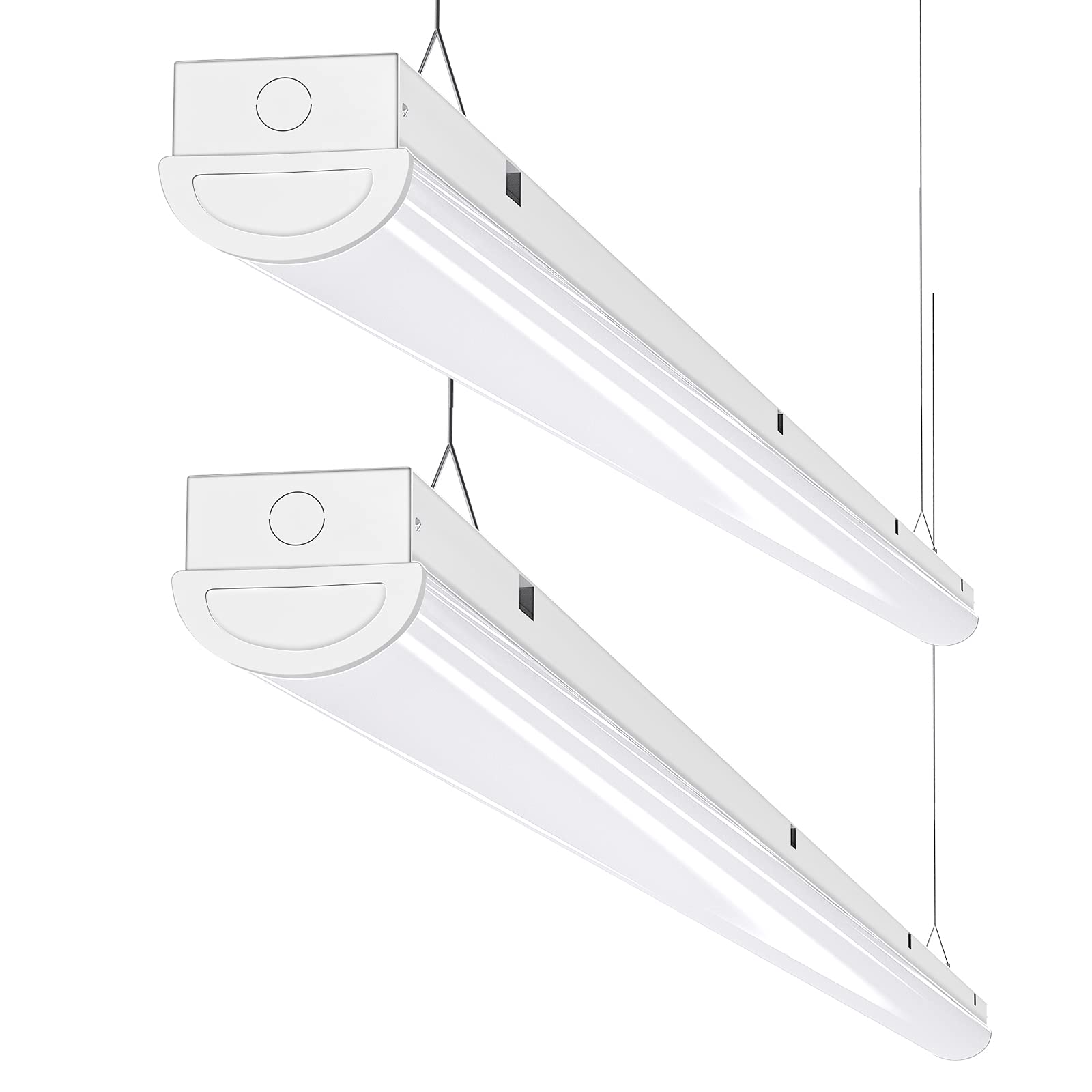 Photo 1 of ANTLUX 110W LED Shop Light 8FT Linear Strip Lights Linkable, 12000 Lumens, 5000K, 8 Foot Garage Lights, Surface Mount and Hanging Ceiling Lighting Fixture, 2 Pack
