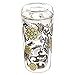 Cypress Home Dark and Stormy Double Wall Glass Travel Coffee Cup with Lid