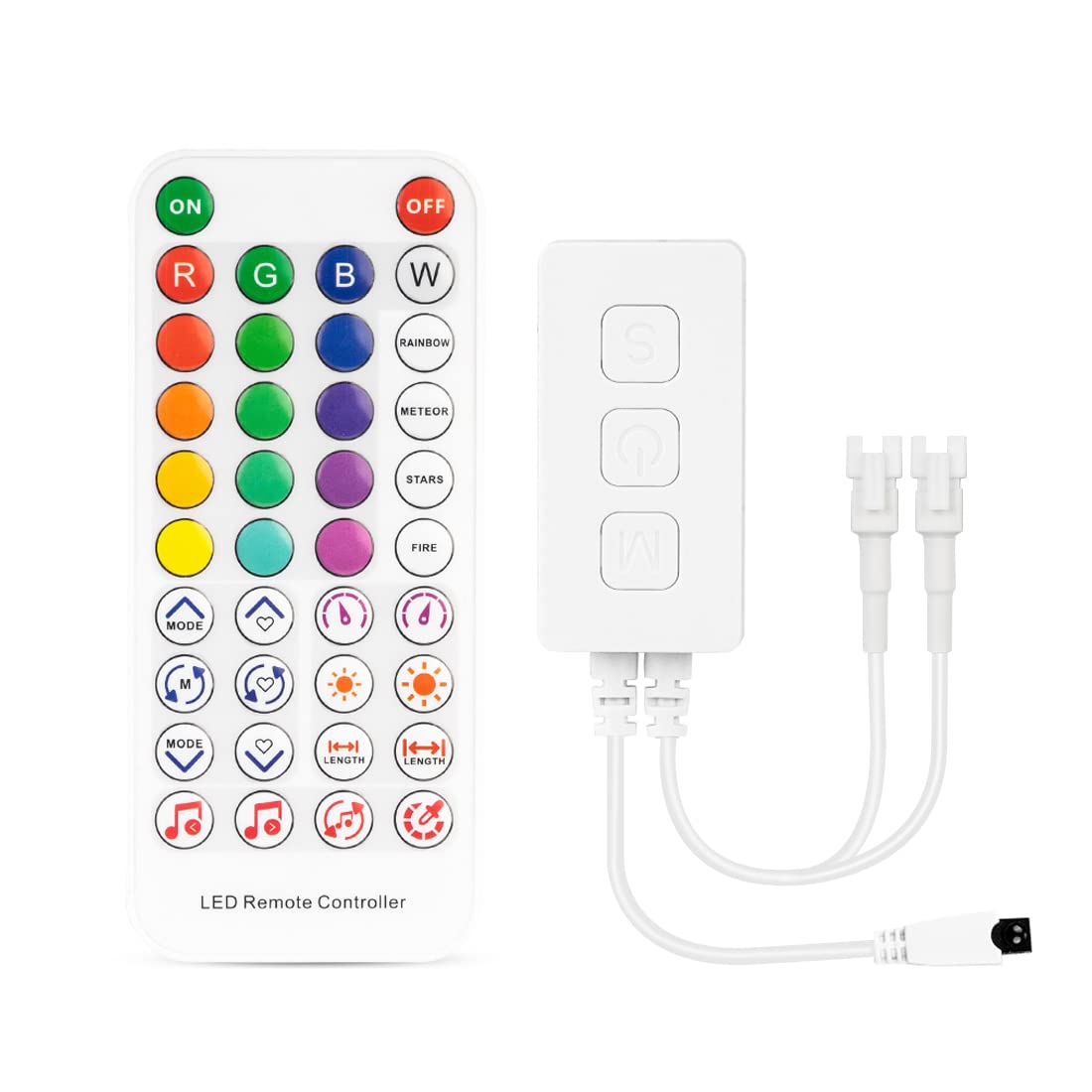 BTF-LIGHTING SP617E Dual Port Bluetooth LED Controller for SK6812RGBW WS2814 Addressable RGBW LED Strips Pixels Light IR Remote APP Control Music Mode Work with iOS/Android