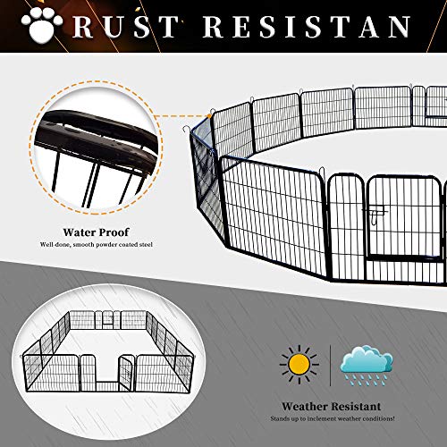 Meihua Dog Playpen Heavy Duty Foldable Metal Pet Pens,Dog Exercise