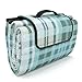 Picnic Blanket EXTRA LARGE Family Size and 100% Waterproof So No More Wet Fannies | Premium Quality | Soft Fleece Outdoor Tote Rug | PLUS Unique Drawstring Storage Sackpack Bag | THE Coolest Beach Mat