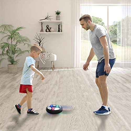 Hover Soccer Ball Boy Toys, Indoor Floating Rechargeable Soccer with Colorful LED Light and Soft