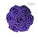 Ling's Moment Artificial Flowers 50Pcs Purple Roses Decor w/Stems,3