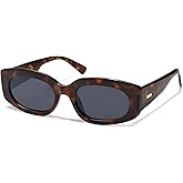 SOJOS Retro Oval Polarized Sunglasses Womens Trendy Sun Glasses Vintage Shades UV400 SJ2386