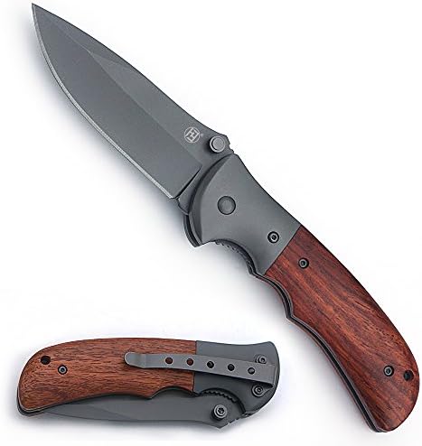 HONYEE Folding Pocket Wooden Knife