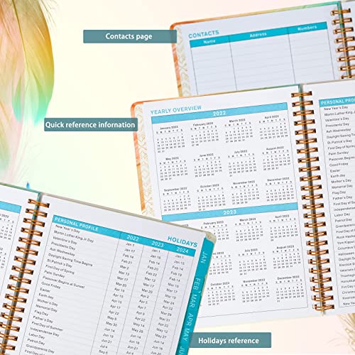 2022 Monthly Planner, 2022 Planner, Weekly & Monthly & Daily Planner 2022, 8.7 x 6.3 inches, Hard Cover Planner with Elastic Closure, for Reasonable Arrangement of Study, Work and Life, Thoughtful Gift