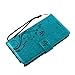MOLLYCOOCLE Galaxy Note 4 Case, Natural Luxury Butterfly Stand Wallet Purse Blue PU Leather Credit Card ID Holders Design Flip Folio TPU Soft Bumper Ultra Slim Fit Cover for Samsung Galaxy Note 4