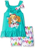 Paw Patrol  Little Girls' 2pc Top and Short Set, Green, 6
