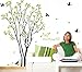 My Time Change Free Tree Green Leaves Swallows Birds DIY PVC Vinyl Wall Sticker Removable Home Decoration Art Décor Mural Bedroom Living Room Decorative Decal